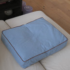 Catbedmatカバー Saxony Blue×Brown Piping