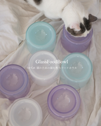 Glass Food Bowl／Peach