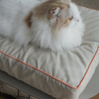 【予約】Catbedmatカバー　セミスウェード×Orangepiping