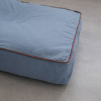 Catbedmatカバー Saxony Blue×Brown Piping