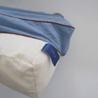 Catbedmatカバー Saxony Blue×Brown Piping